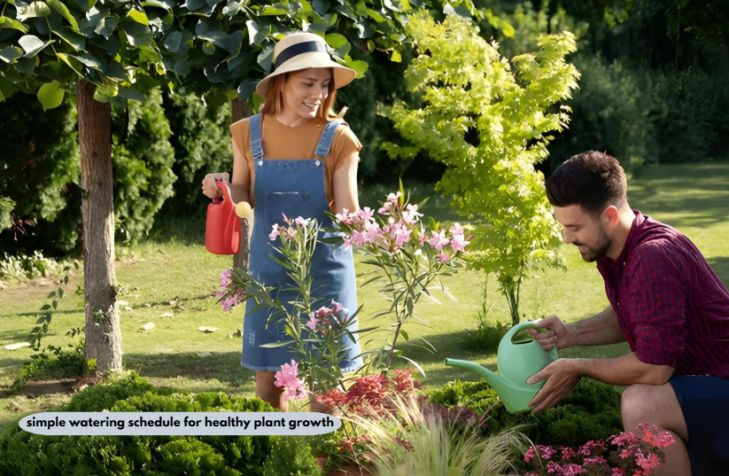 simple watering schedule for healthy plant growth
